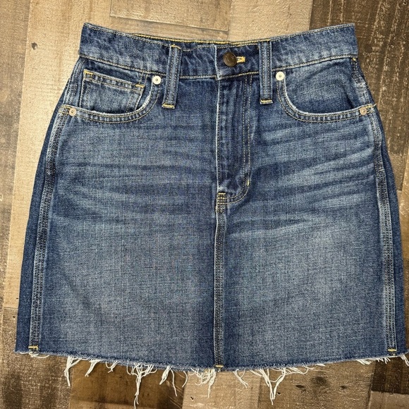 Madewell Blue Denim Mini Skirt Casual Style - Picture 1 of 9